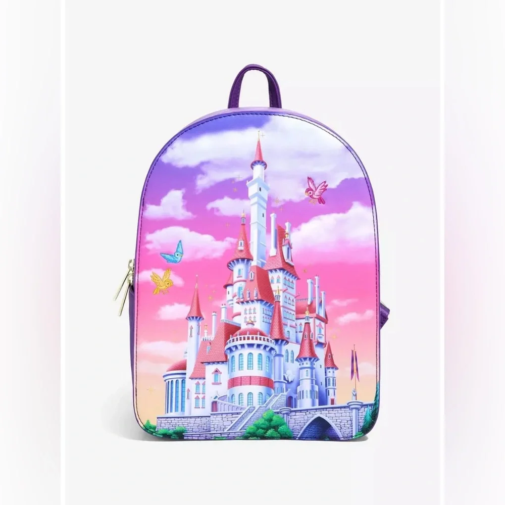 Loungefly Disney Beauty and the Beast Castle Portrait Mini Backpack